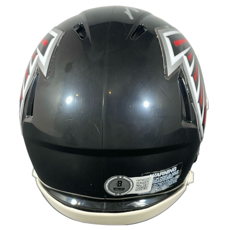 Michael Vick Signed Falcons Speed Mini Helmet Beckett Witness BAS COA