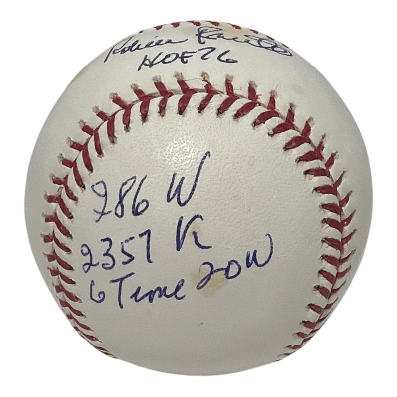 Robin Roberts Signed Autographed ROMLB Baseball w/ 4x Ins JSA COA Phillies