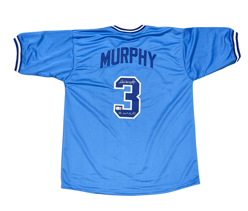 Dale Murphy Signed Atlanta Braves Custom Jersey w NL MVP 82 83 Beckett W BAS COA