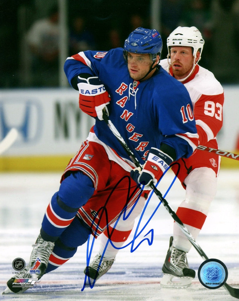 Marian Gaborik Signed Autographed New York Rangers 8x10 Photo File LSCM COA #2