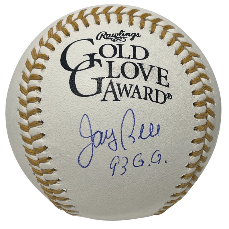 Jay Bell Signed Rawlings Gold Glove Logo Baseball w/ 93 GG Beckett Wit. BAS COA