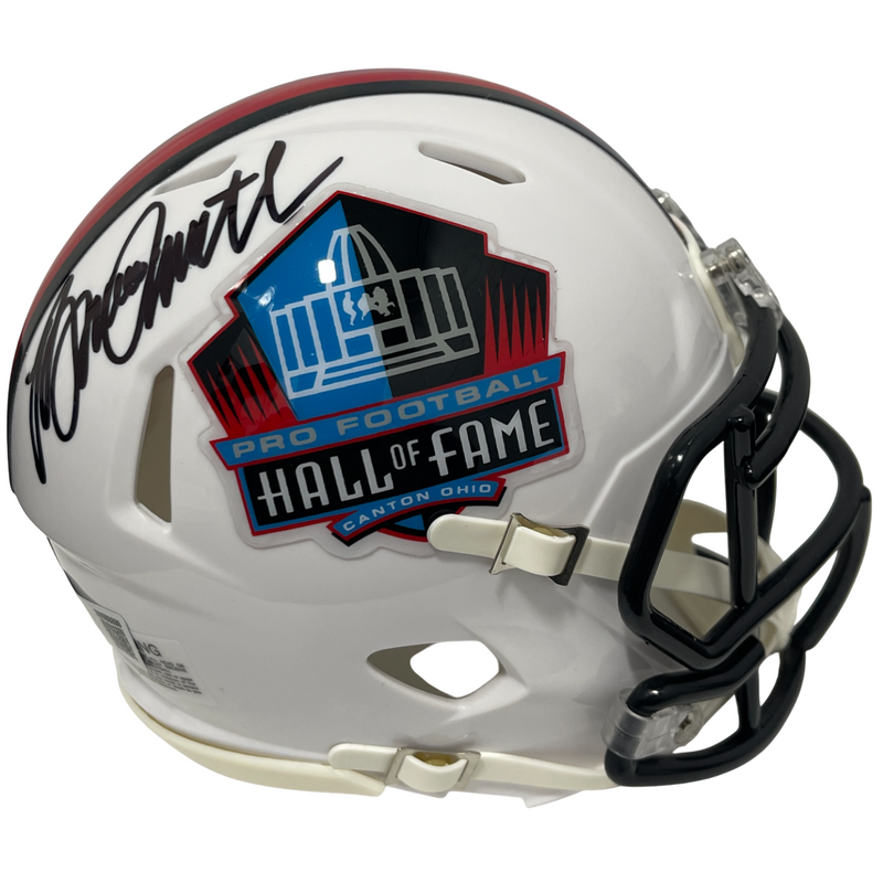 Bruce Smith Signed Pro Football HOF Speed Mini Helmet Beckett Witness BAS COA