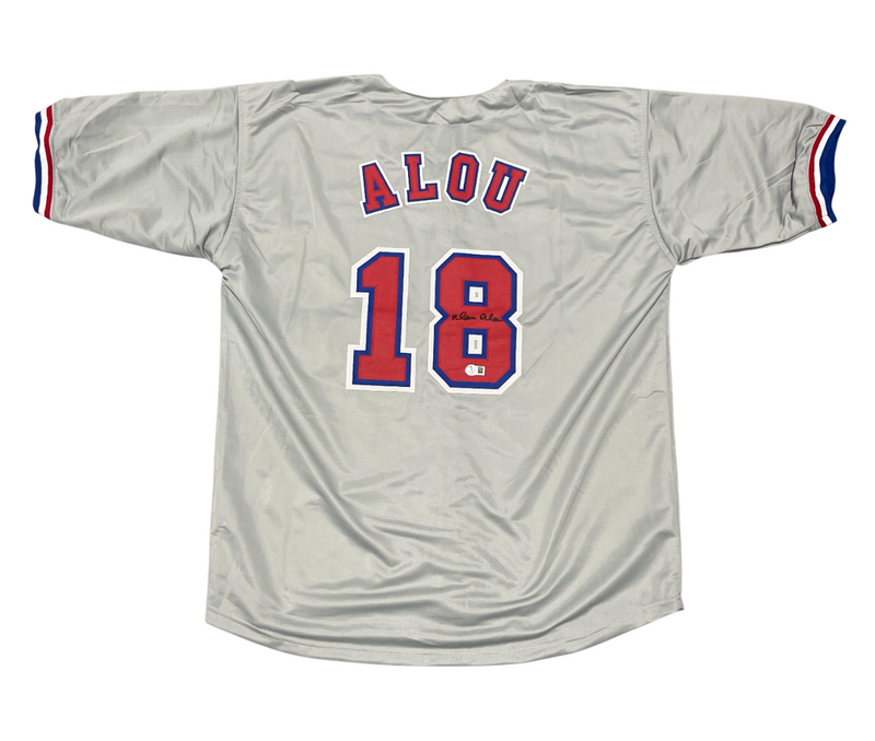 Moises Alou Signed Montreal Expos Custom Jersey Beckett Witness BAS COA