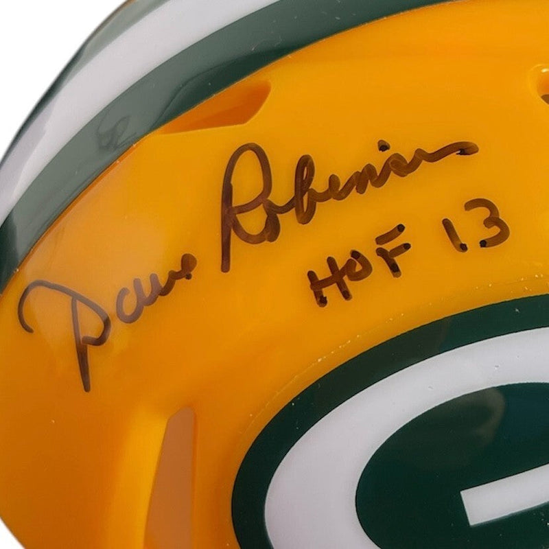 Dave Robinson Signed Green Bay Mini Helmet w/ HOF 13 Beckett Wit BAS COA