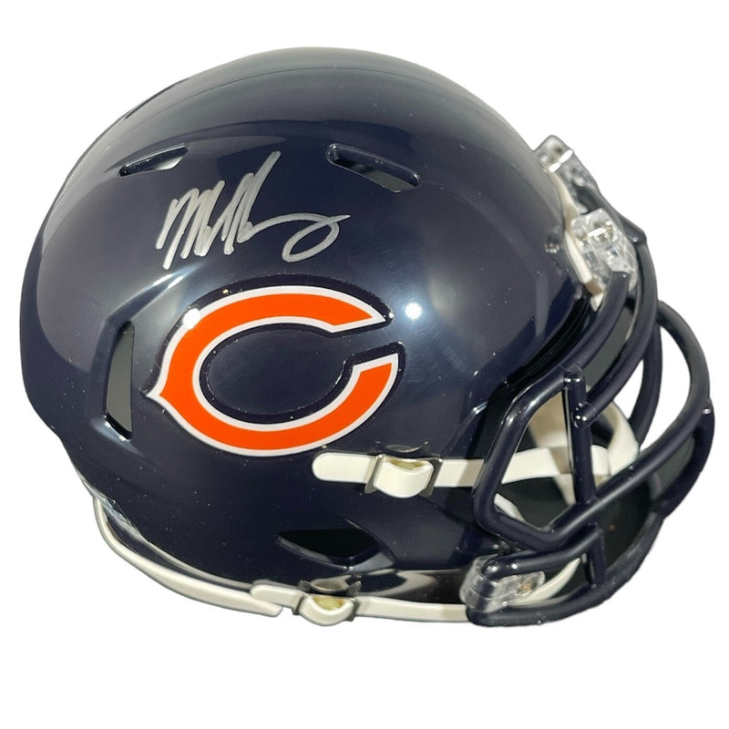 Mike Singletary Signed Bears Speed Mini Helmet Beckett Witness BAS COA