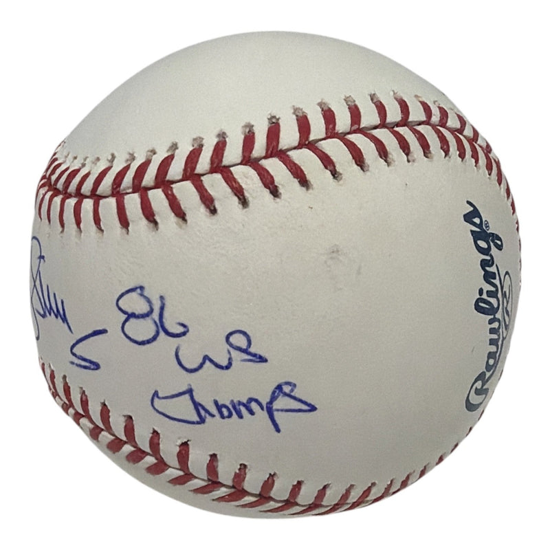 Darryl Strawberry Signed Autographed ROMLB Baseball w/ 86 WS Champs JSA COA Mets