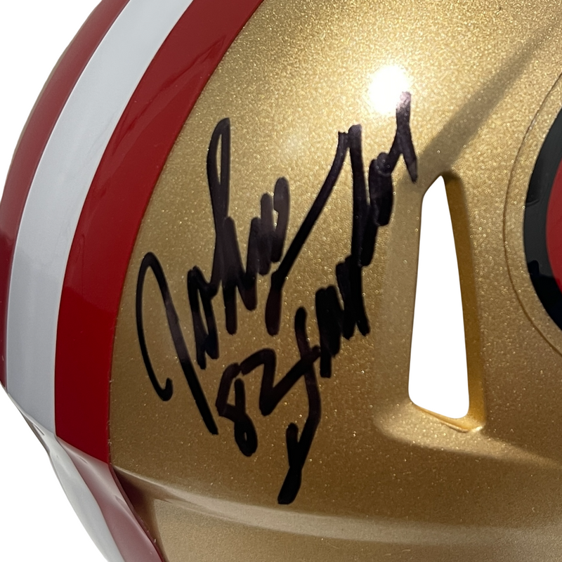 John Taylor Signed 49ers TB Mini Helmet w/ 3x SB Champs Beckett Witness BAS COA