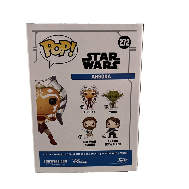 Ashley Eckstein Signed Auto Ahsoka Tano 272 Star Wars Funko Pop w 2 Insc JSA COA