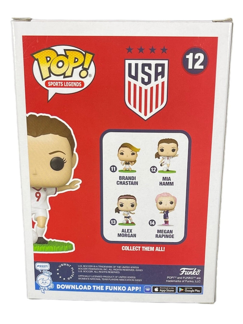 Mia Hamm Signed Auto USA Soccer Funko Pop #12 USA Gold 96 04 Beckett BAS COA RWB