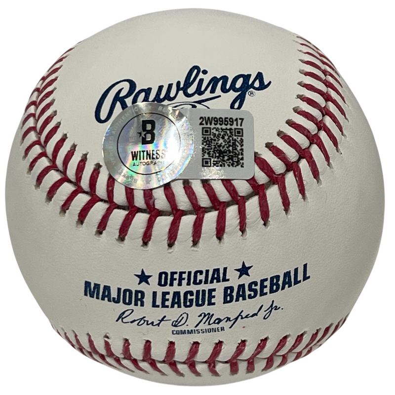 Bob Hamelin Signed ROMLB Baseball w/ 94 AL ROY + The Hammer Beckett Wit BAS COA