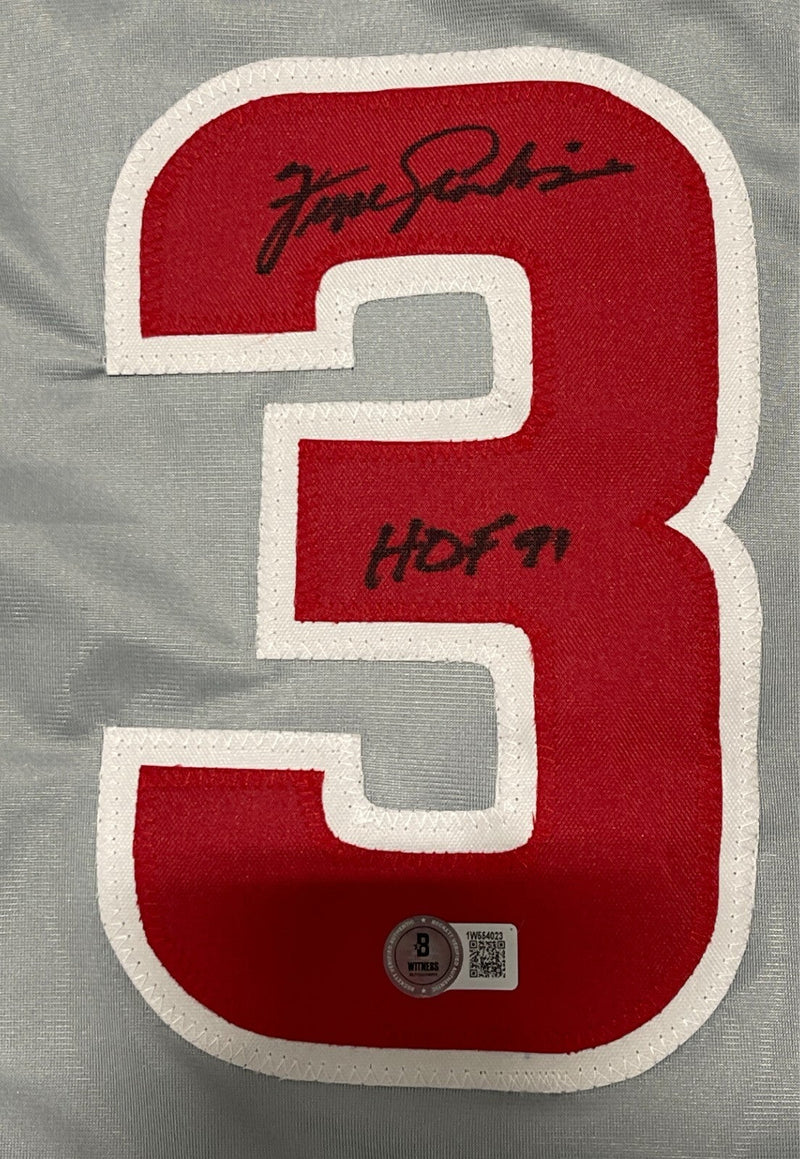 Fergie Jenkins Signed Chicago Cubs Custom Jersey w/ HOF 91 Beckett Wit BAS COA