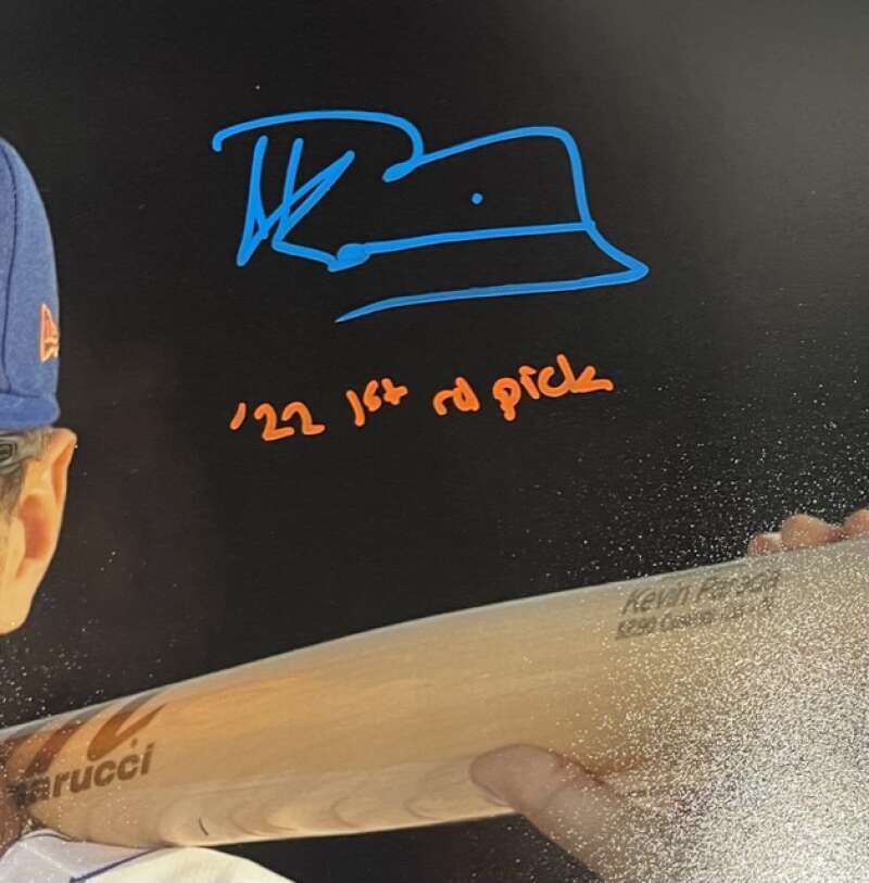 Kevin Parada Signed New York Mets 11x14 Photo w/ 22 1st Rd Pick Beckett BAS COA