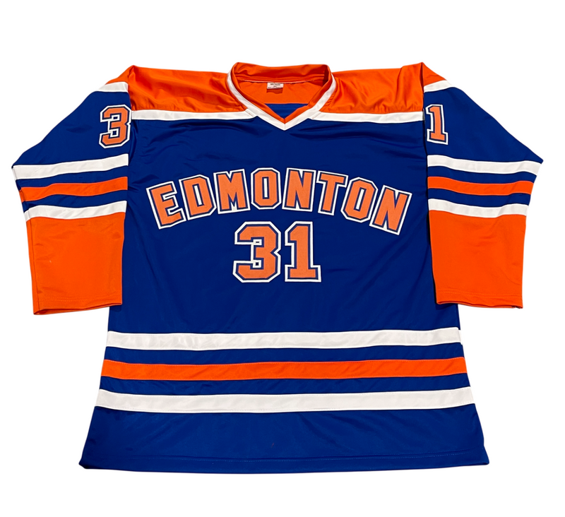 Grant Fuhr Signed Edmonton Oilers Custom Jersey w/ HOF 03 Beckett W BAS COA