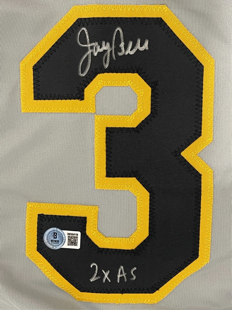 Jay Bell Signed Pittsburgh Pirates Custom Jersey w/ 2x AS Beckett Wit BAS COA