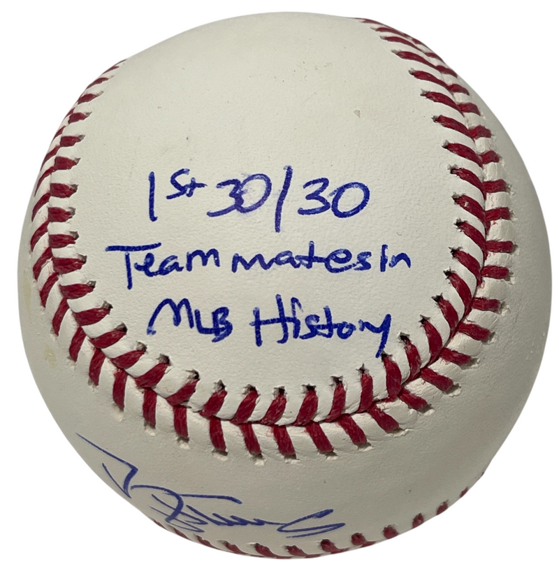 Darryl Strawberry & Howard Johnson Signed ROMLB Baseball w/ Ins JSA COA Mets