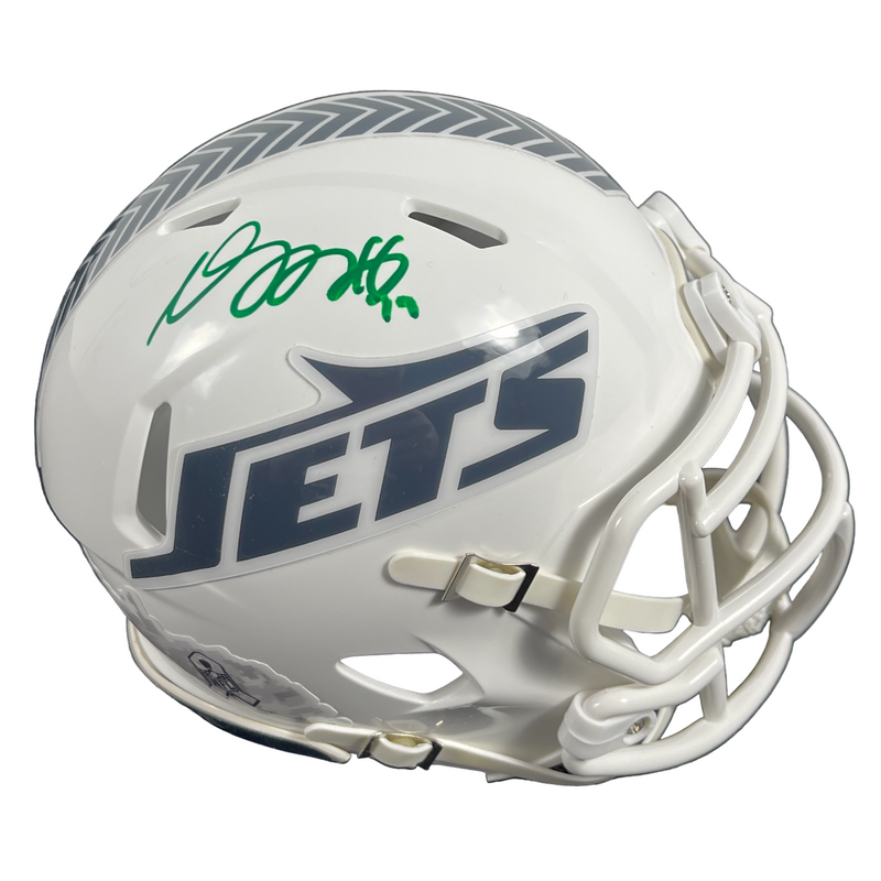 Davante Adams Signed New York Jets 24 Salute Mini Helmet Beckett Wit BAS COA