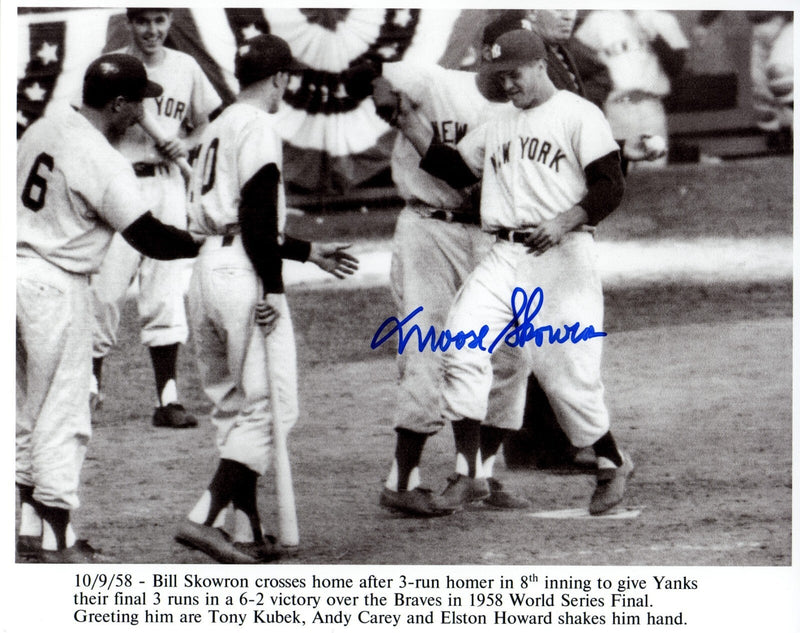 Bill Moose Skowron Signed Autographed New York Yankees 8x10 Photo LSCM COA #1
