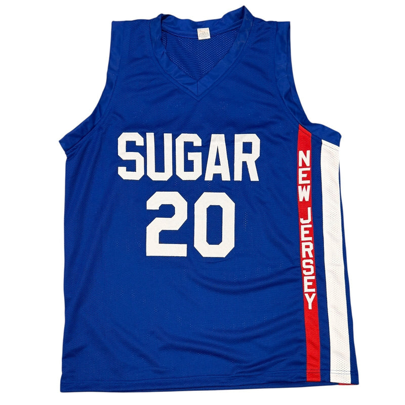 Micheal Ray Richardson Signed Sugar Nets Custom Jersey w/ Sugar Beckett W COA B