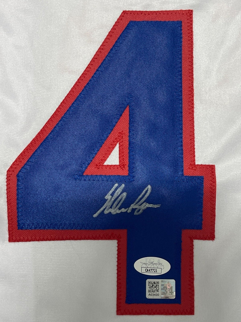 Nolan Ryan Signed Texas Rangers Custom White Jersey JSA COA + RYAN HOLO