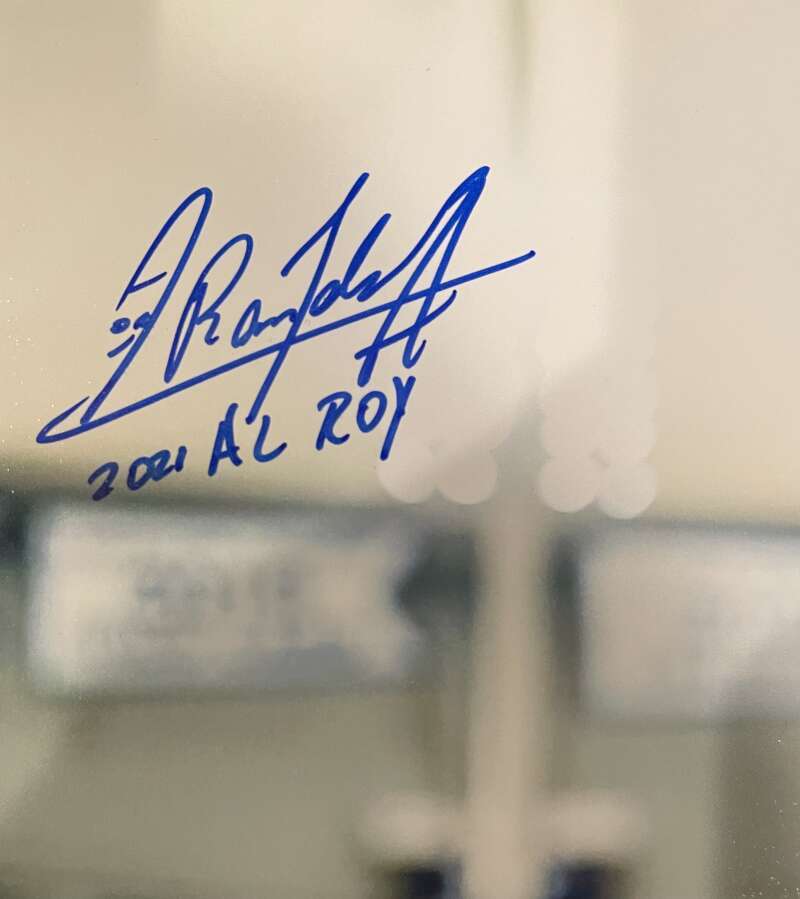 Randy Arozarena Signed Autographed Rays 11x14 Photo w/  2021 AL ROY PSA ITP COA