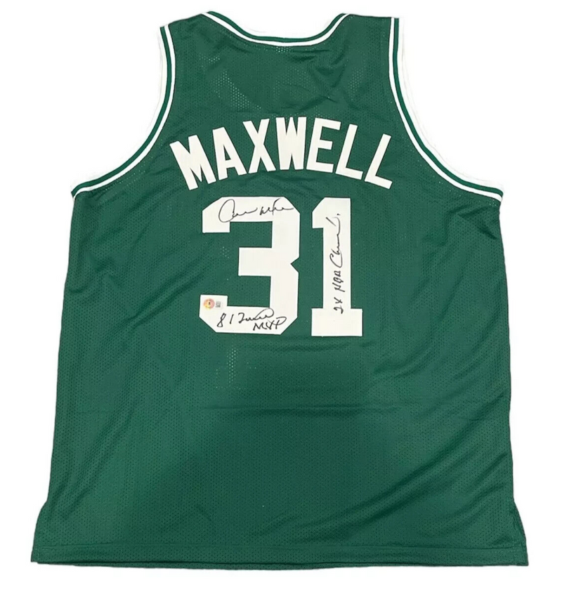 Cedric Maxwell Signed Celtics Custom Jersey w/ MVP + Champs Beckett BAS COA