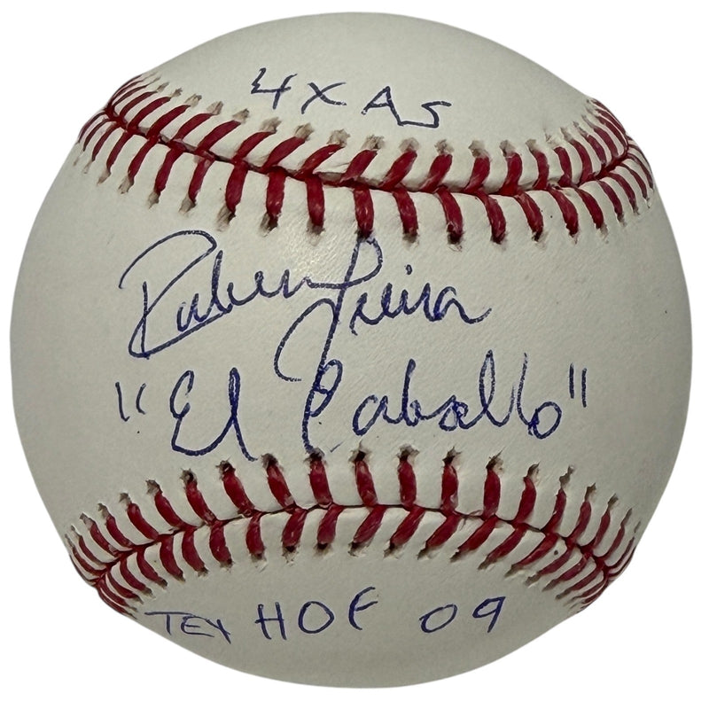 Ruben Sierra Signed Autographed ROMLB Baseball w/ 3 Insc JSA Witness COA