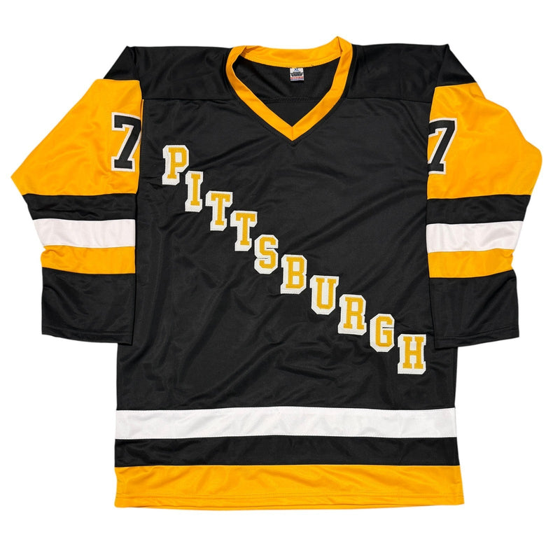 Joe Mullen Signed Pittsburgh Penguins Custom Jersey w/ HOF 2000 JSA Witness COA