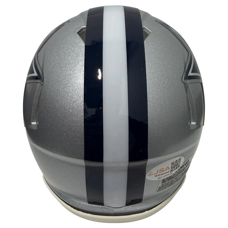 Drew Pearson Signed Dallas Cowboys Speed Mini Helmet w/ HOF 21 JSA Witness COA