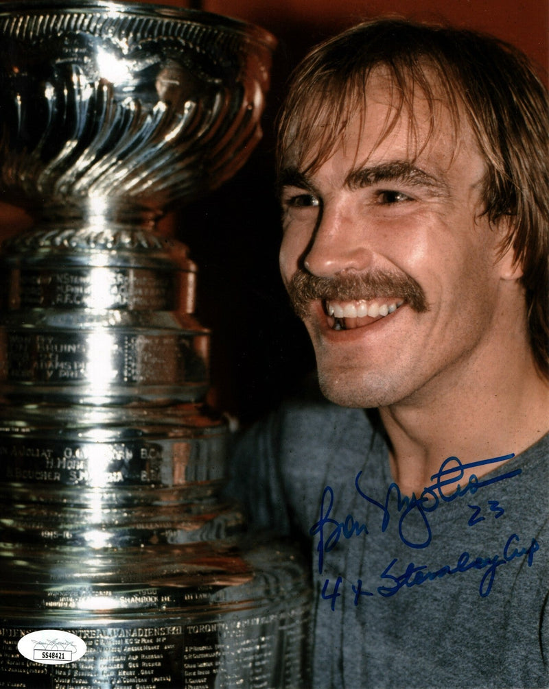 Bob Nystrom Signed New York Islanders 8x10 Photo w/ 4x Cup JSA COA #3