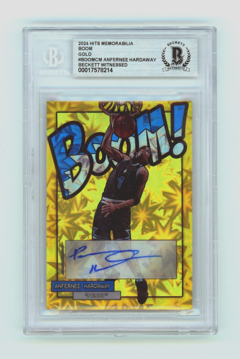Anfernee Hardaway 2024 Hits Memorabilia BOOM Gold JSY # 1/10 Signed BGS BAS Auto