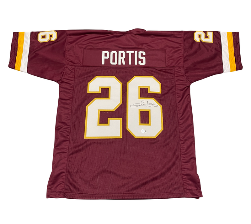 Clinton Portis Signed Washington Custom Jersey Beckett Witness BAS COA
