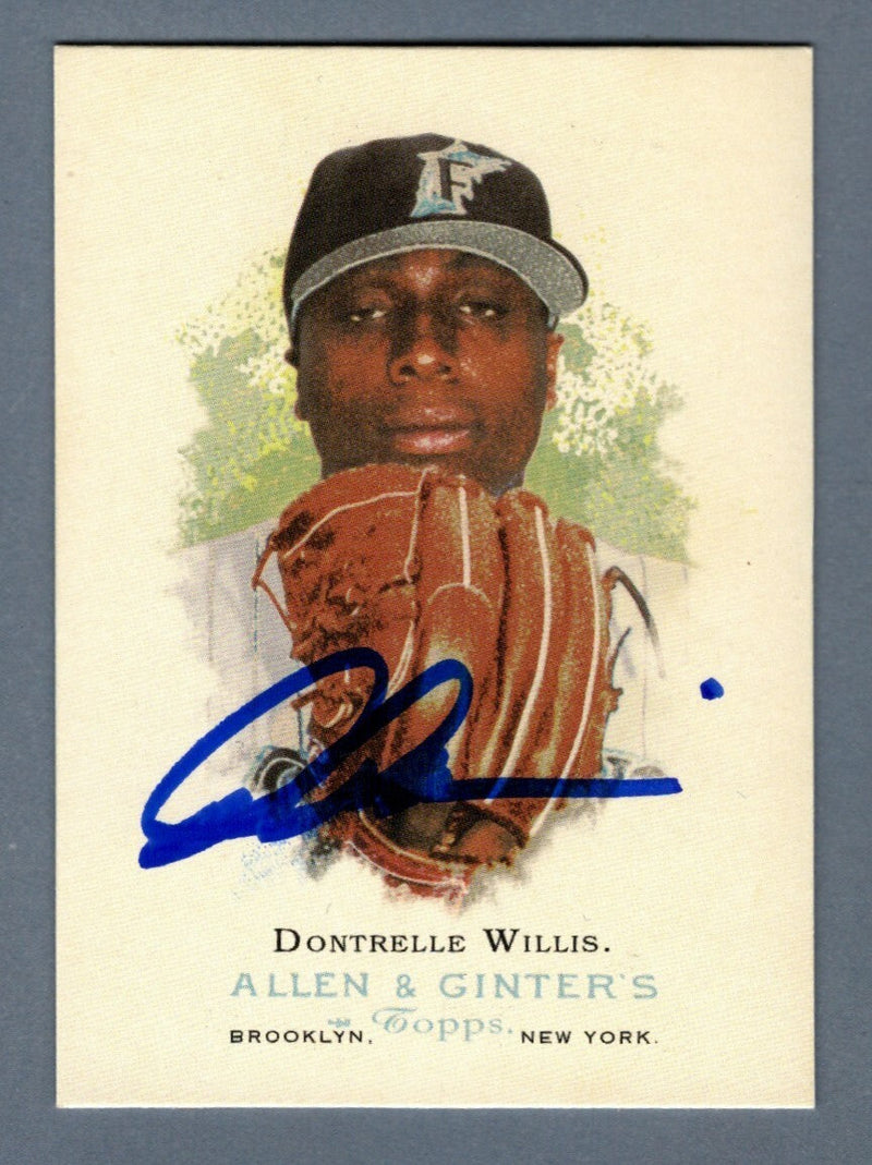 Dontrelle Willis Signed 2006 Topps Allen & Ginter #162 LSCM COA Florida Marlins