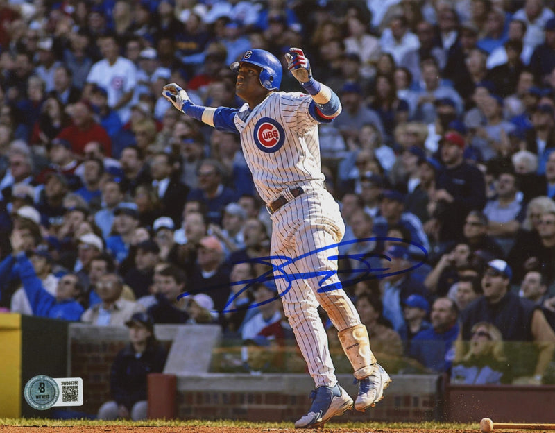 Sammy Sosa Signed Autographed Chicago Cubs 8x10 Photo Beckett Witness BAS COA