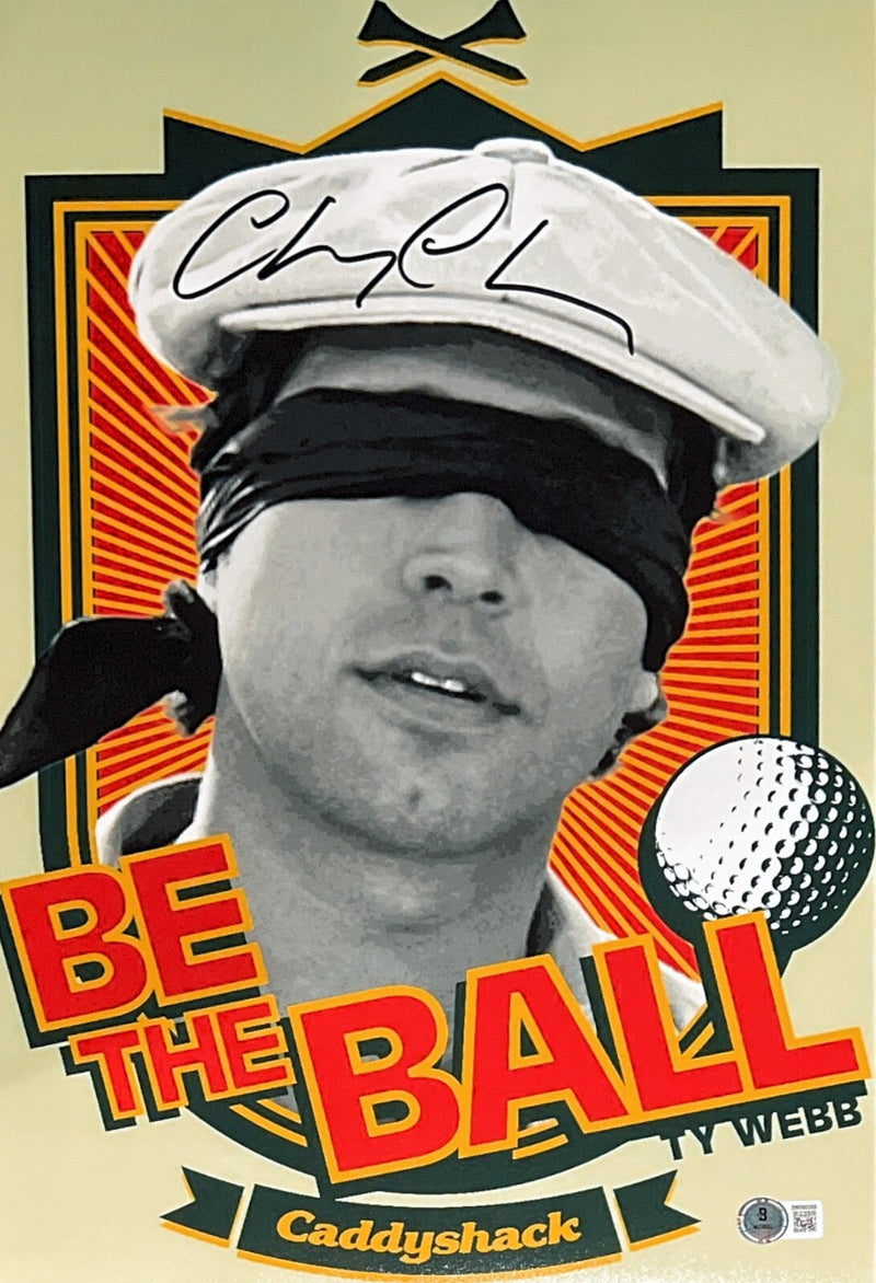Chevy Chase Signed Auto 11x17 Poster Photo Caddyshack Beckett Witness BAS COA
