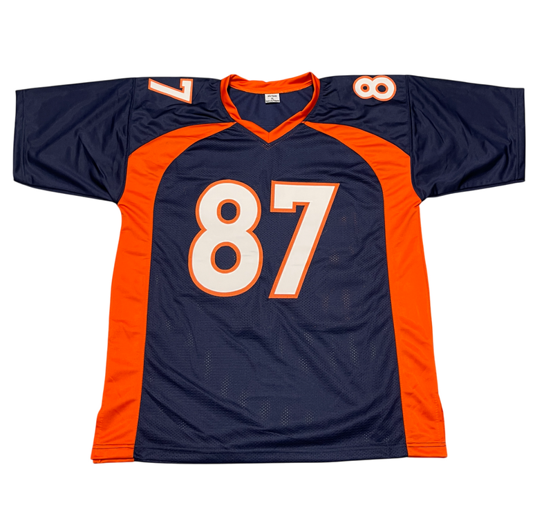 Ed McCaffrey Signed Broncos Custom Jersey w/ 2 SB Champ Beckett Witness BAS COA