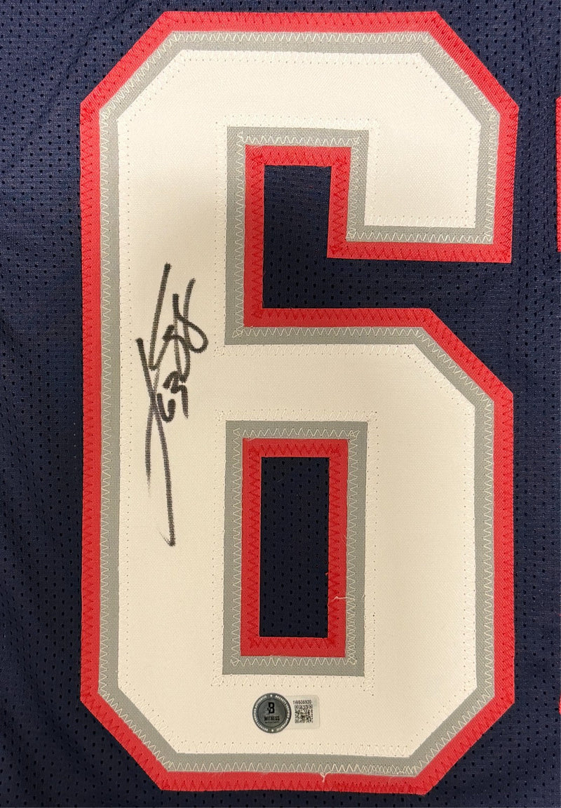 Joe Andruzzi Signed New England Patriots Custom Jersey Beckett Witness BAS COA