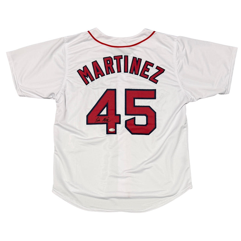 Pedro Martinez Signed Boston Red Sox Custom White Jersey JSA Witness COA