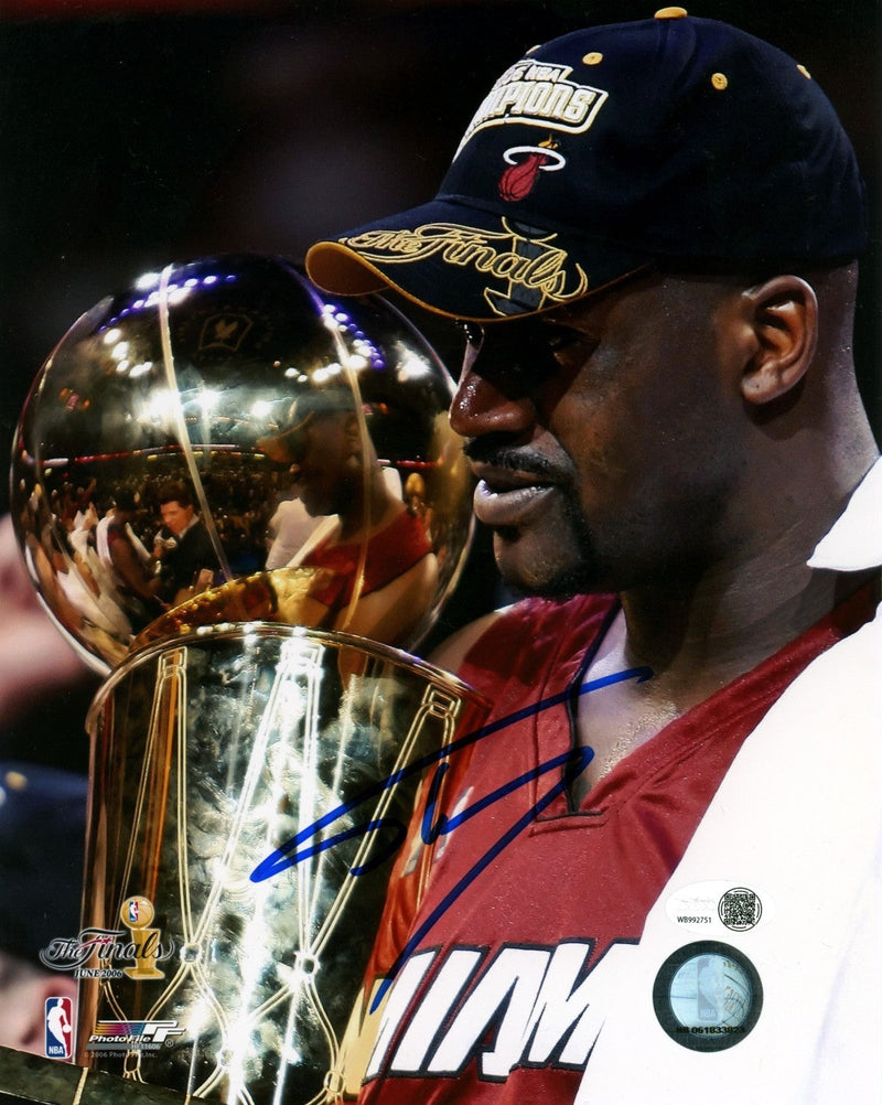 Shaquille O'Neal Signed Miami Heat 2006 NBA Finals 8x10 Photo File JSA COA Shaq