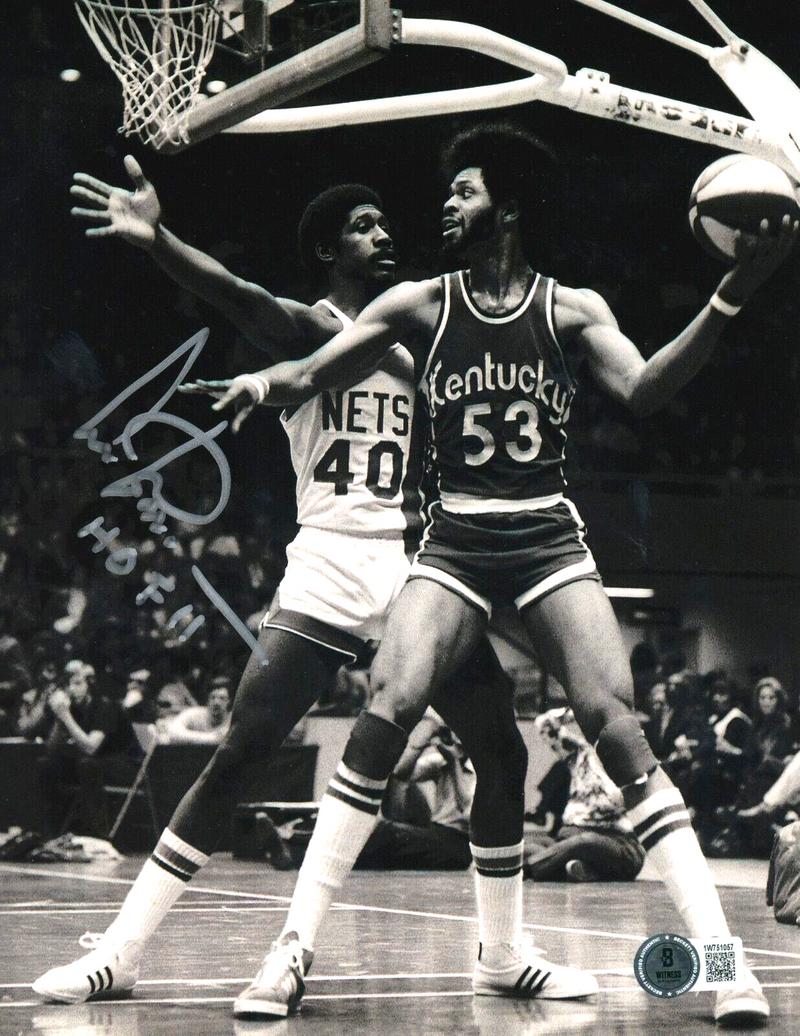 Artis Gilmore Signed Kentucky 8x10 Photo w/ HOF 11 Beckett Witness BAS COA #4