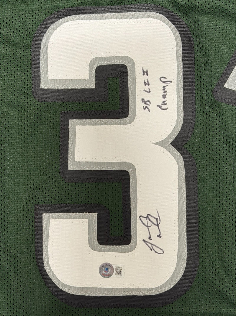 Jalen Millis Signed Eagles Custom Jersey w/ SB LII Champ Beckett W BAS COA
