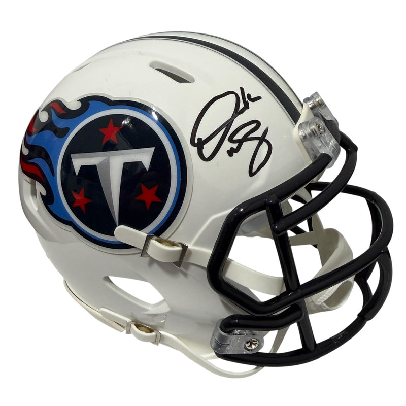 Derrick Mason Signed Autographed Tennessee Titans TB Speed Mini Helmet JSA W COA