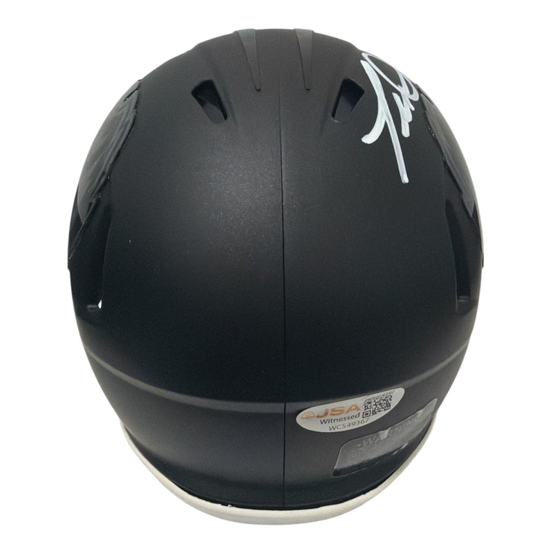 Terrell Suggs Signed Baltimore Ravens ALT #2 Black Mini Helmet JSA Witness COA