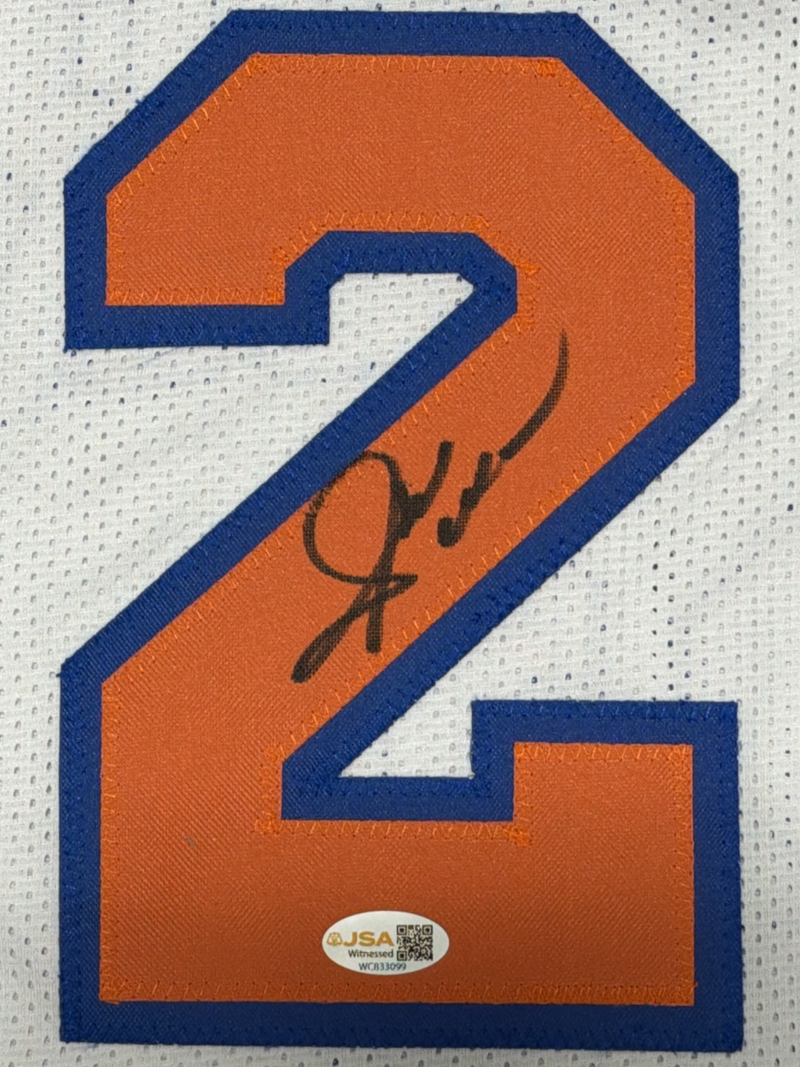 Gerald Wilkins Signed Autographed New York Knicks Custom Jersey JSA Witness COA