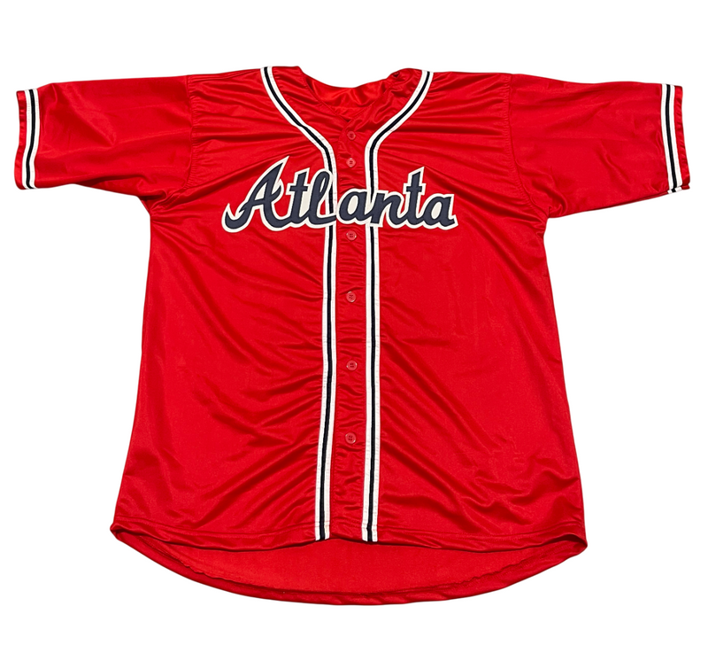 John Smoltz Signed Atlanta Braves Custom Jersey w/ 4 Ins Beckett Witness BAS COA