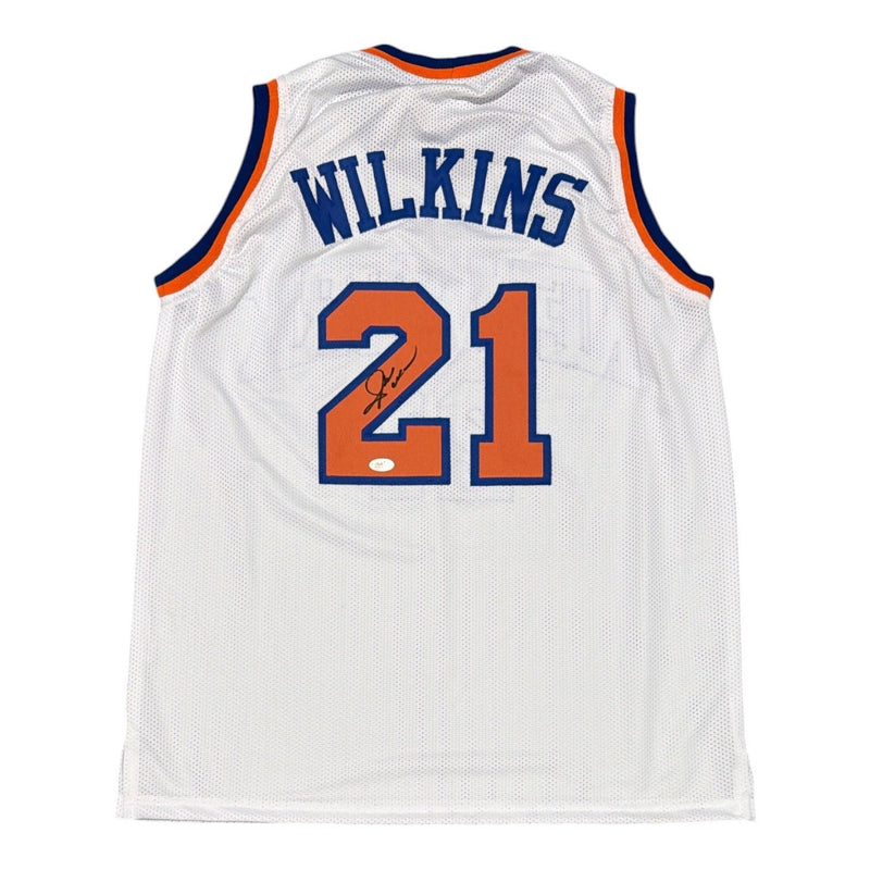 Gerald Wilkins Signed Autographed New York Knicks Custom Jersey JSA Witness COA
