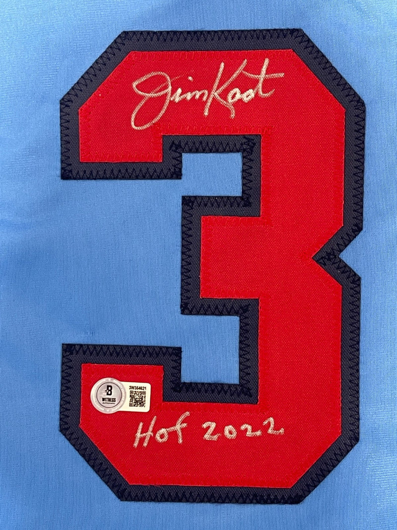 Jim Kaat Signed Minnesota Twins Custom Jersey w/ HOF 2022 Beckett Wit BAS COA