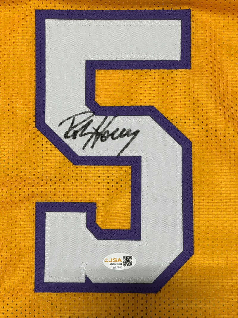 Robert Horry Signed Los Angeles Lakers Custom Jersey JSA Witness COA
