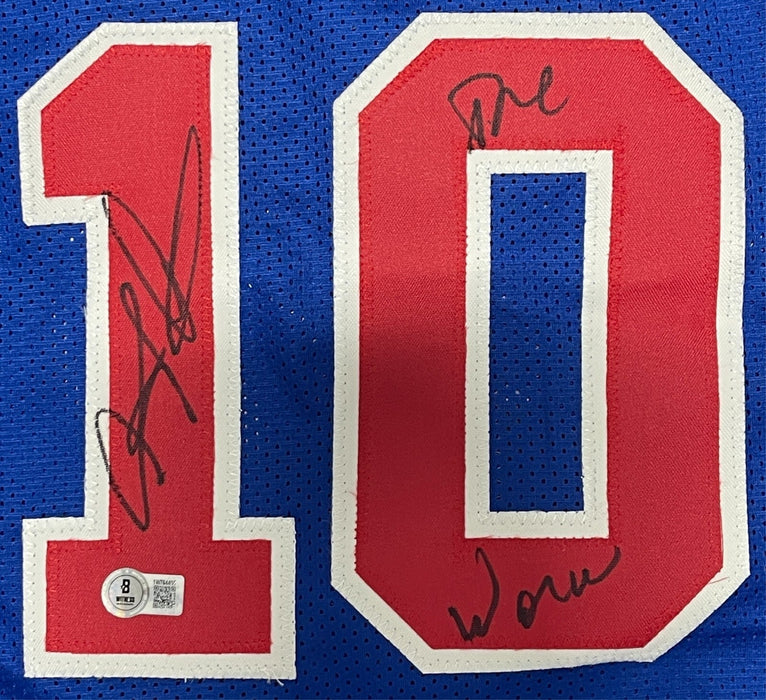 Dennis Rodman Signed Detroit Custom Jersey w/ The Worm Beckett BAS COA