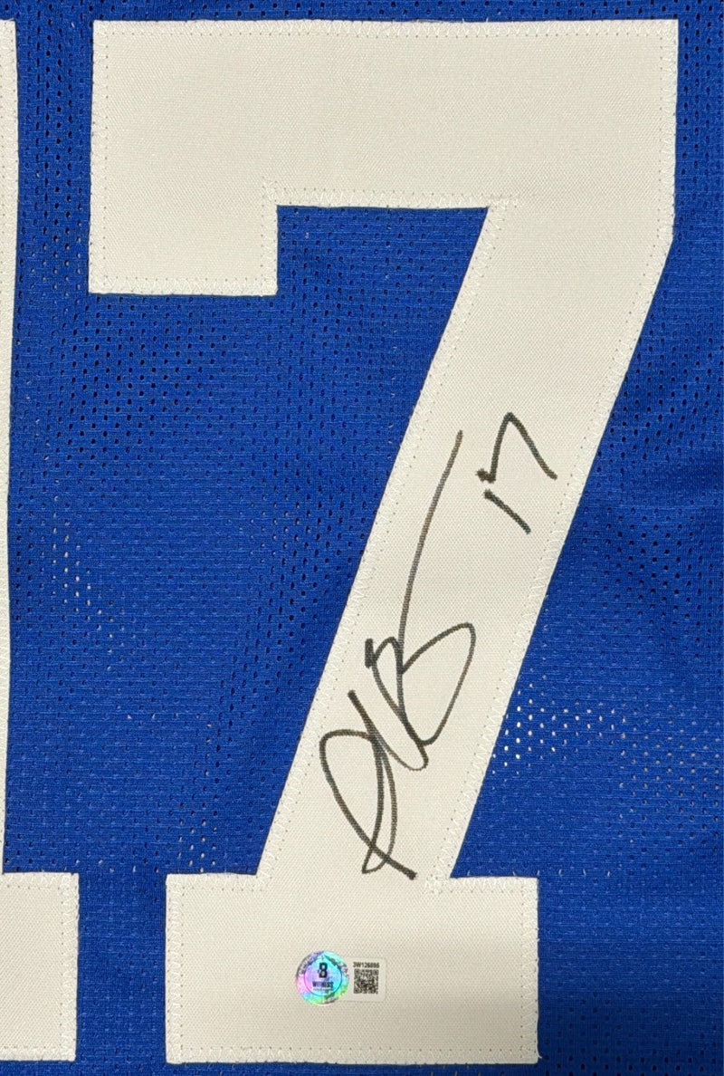 Plaxico Burress Signed New York Giants Custom Jersey Beckett Witness BAS COA