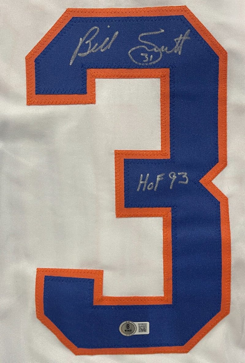 Billy Smith Signed Islanders Custom Jersey w/ HOF 93 Beckett Wit BAS COA